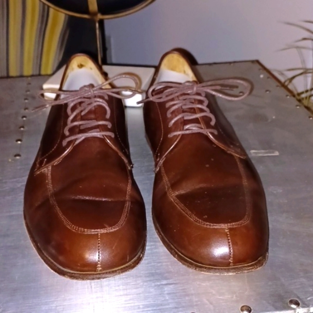 E. VOGEL Custom Brown Genuine Leather Dress Shoes, 14 - Picture 8 of 11